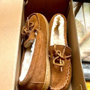 LAM- Fur-lined Moccasins